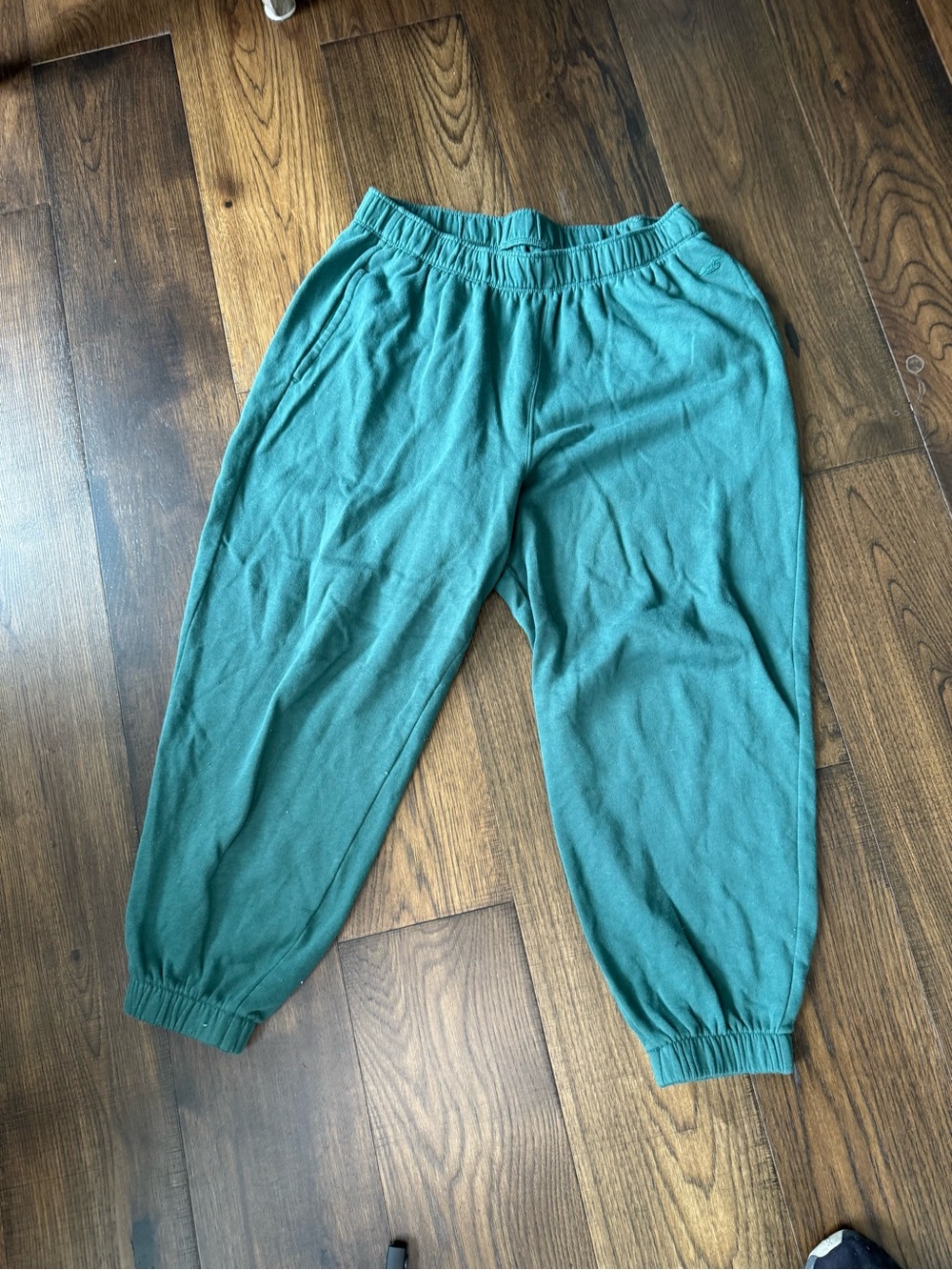 Hollister Teal Green Elastic-Waist Jogger Pants